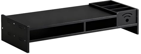 Support d'Écran Surélevé | Support de Bureau à 2 Niveaux - Socle d'Écran d'Ordinateur de 10.9 cm de Hauteur avec Organisateur de Rangement,Pour Maison PC TV Table De Travail Dortoir Salle D'Étude