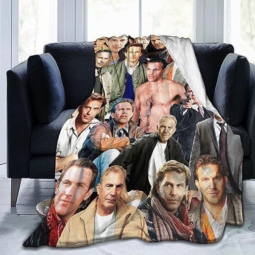 Manta Kevin Costner suave y cómoda para decoración de sofá, oficina, coche, hogar, camping, yoga, viajes, decoración de playa, regalo de 50 x 40 pulgadas