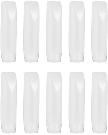 Amosfun Botellas de Viaje 10 Piezas 50ml Dispensadores de Loción Vacíos a Prueba de Fugas, Envases de Silicona para Gel Champú y Artículos de Tocador, Ideales para Higiene Personal