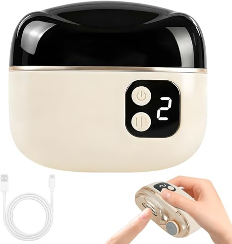 2-in-1 Coupe-ongles électrique, fonctions d'éclairage,disque de polissage | réglable sur 2 niveaux,pour bébés,enfants,adultes et seniors,empêche les éclaboussures, avec boîte de rangement