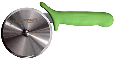 Dexter-Russell 4” Pizza Cutter – P177AG-PCP, High-Carbon Stainless Steel Blade, Textured Slip-Resistant Handle, Smooth Rolling Action – Green Handle, Made in USA