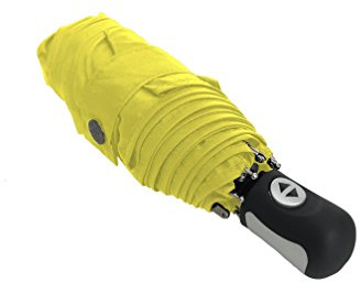 SMATI Mini Parapluie Pliant - Pratique - Compact - Ouverture Fermeture Automatique - Parapluie de poche Ultra Solide - Anti vent (Jaune)