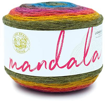 Lion Brand Yarn Mandala Multicolor Yarn for Knitting, Crochet, and Crafts, Chimera, 1 Pack