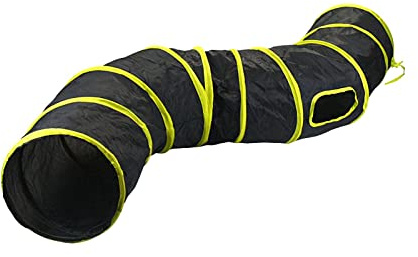 Baoblaze Collapsible Cat Tunnel Interactive Toy Folding Portable Oxford Fabric S Shaped Cat Tube Rabbit Tunnel for Cats, Small Dogs Outdoor Indoor
