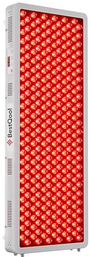 BestQool Red Light Therapy Device, 4 Wavelengths Full Body Infrared Red Light Therapy at Home, Elite Grade Dual Chip 300 LEDs, High Power, 500W. Modular Design.