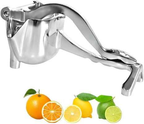 Saftpresse Manuell als Zitruspresse Orangenpresse Limettenpresse, Effiziente Fruchtsaftpresse Kraftsparend Großvolumige Granatapfelpresse Leicht zu Reinigen, Heavy-Duty Lemon Squeezer