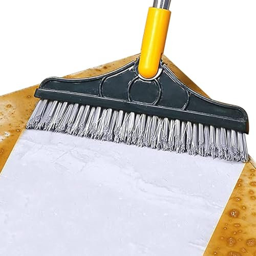 Cepillo de repetición ajustable en forma de V con mango largo - Cepillo de suelo con mango largo | Limpieza en forma de V ajustable con mango largo, purificador de ducha con cerdas rígidas