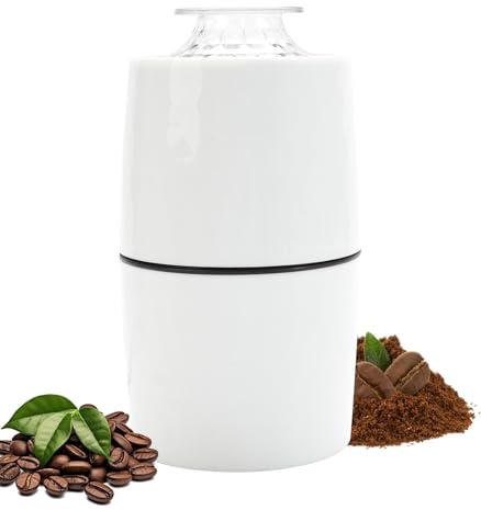 Electric Coffee Grinder - Stainless Steel Blades, One-Touch Control, Compact Grinder for Coffee Beans, Spices, Nuts, Herbs and More