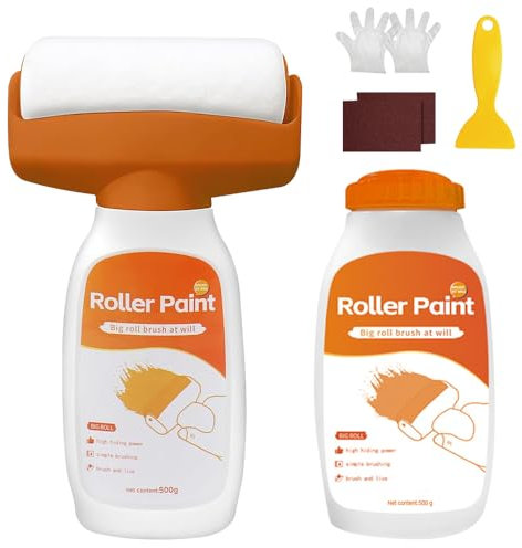 SGZIOO 1000g Roller Repair Rullo da Parete, Roller Paint, Wall Rolling Paint, Rullo per Pittura con Serbatoio Professionale, Rullo con Serbatoio per Imbiancare per Graffiti, Graffi, Macchie, Crepe