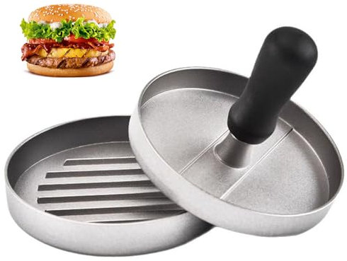 Wixovo Pressa per Hamburger 12 cm, Pressa Hamburger in Alluminio, Smash Burger Press per Polpette, Barbecue, Cottura in Cucina