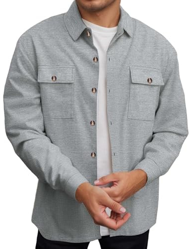 Genérico Chaqueta Verano Hombre Casual Elegante E Informal Sobrecamisa Chaqueta Bomber Cortavientos Ligeras Cazadora Entretiempo