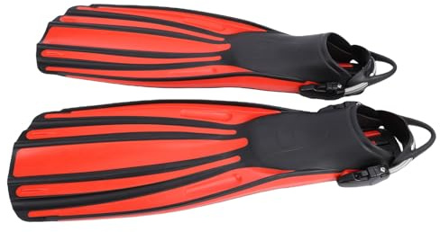 Annadue TPR Dykfenor, Justerbara Långa Dykflipper för Dykning Simsurfing, Professionella Vattensportfenor för Snorkling