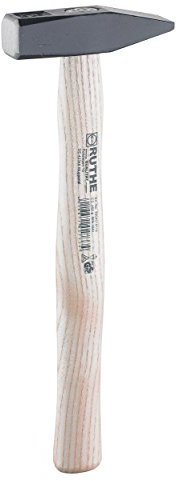 RUTHE 3003010119 - Martillo de cerrajero DIN 1041 con mango de madera de fresno (300 g)