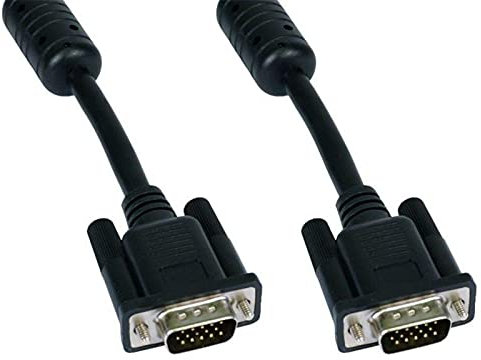 JAFSAL ONLINE VGA Cable - 15 Pin SVGA Male to Male Connector Cable- High Resolution Cable- Ideal For PC Monitor TV Projector Cable Lead- Compatible With any Display with 15pin VGA Port – 1.8 Meter