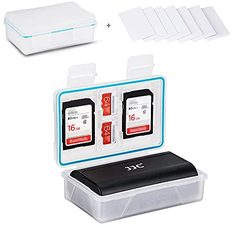Fotocamera Batteria Custodia Box SD Card Storage per Canon LP-E17 LP-E12 LP-E6 Fujifilm NP-W126 NP-W126S Sony NP-FW50 NP-F550 NP-BX1 Nikon EN-EL15 EN-EL14A Olympus BLN-1 BLS-5 e 2 schede SD MicroSD