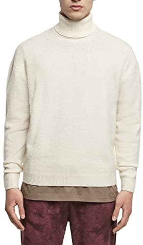 Urban Classics Herren Sweatshirt Oversized Roll Neck Sweater whitesand M