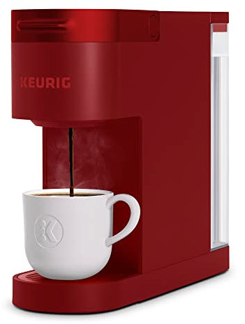 Keurig K- Slim Single Serve K-Cup Pod Coffee Maker, with 3 Brew Sizes, Multistream Technology, 46oz Removable Reservoir, Scarlet Red