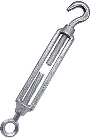 (paquete de 1 unidad) Tensor de alambre tensor M12, tensores ajustables gancho y ojo, tensión del cable de cuerda (1 unidad, M12)