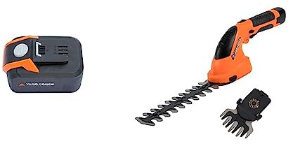 Yard Force 40V 2.5Ah Battery Pack for Yard Force 32cm Cordless Lawnmower LM G32 & Grass Trimmer LT G30/ LT G30W - ONLY & 7.2 V Cordless Edging Grass & Hedge Shear Set with Li-Ion battery and Charger