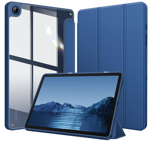 Fintie Hybrid Hülle für Samsung Galaxy Tab A9 Plus 11 Zoll 2023 - Stoßfeste Schutzhülle mit Transparenter Hartschale auf der Rückseite für Tablet A9+ SM-X210/X216/X218, Navy