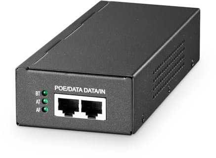 YuLinca 10G PoE Injector, 802.3af/at/bt Power Over Ethernet PoE Adapter, 10G/5G/1G Rate Auto-Adaptive, Non-PoE to PoE Adapter, Plug & Play, Distance up to 100 Meters (328 ft.)