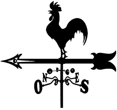 Banderuola Ornamentale, banderuola a Forma di Gallo, banderuola Decorativa, Kit indicatori di direzione del Vento, Staffa in Metallo per Giardino Esterno, banderuola