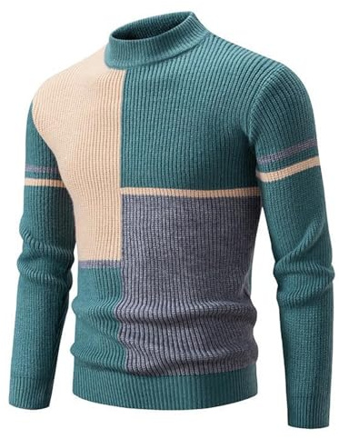 Maglione Uomo Girocollo, Maglione Lavorato a Maglia Maglione Casual da Uomo Felpe Leggere Pullover Lavorato a Maglia Maglioncino Casual O Elegante Maglione Uomo Norvegese Sweater Felpa