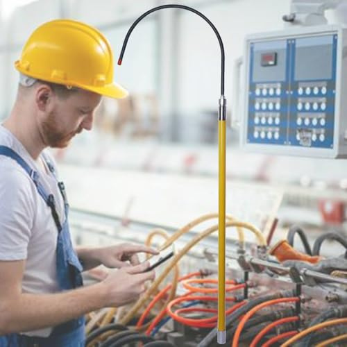 Räddningskrok - 10 Kv 35kv 220 Kv Högspänningsisolerad Räddningskrok -Elektrisk Säkerhet Livräddande Dragstång - Säkerhetsräddningsverktyg - För Elkraftverkselektriker Brand Yellow-3.3ft