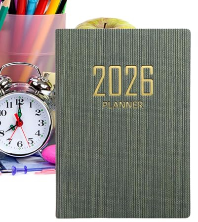 Mini planner 2026 – Agenda giornaliera A7, 365 giorni, tascabile, controllo della pianificazione, calendario compatto | Lavoro, università, posto di lavoro, famiglia, insegnanti, studenti, donne