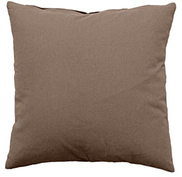 Enjoy Home, Coussin, Dimension 40 x 40 cm, 400 g, Vison, Coton certifié Oeko Tex, Lavable en Machine, Déhoussable avec Zip, Idéal pour Apporter de la Couleur à Vos canapés, Collection Panama