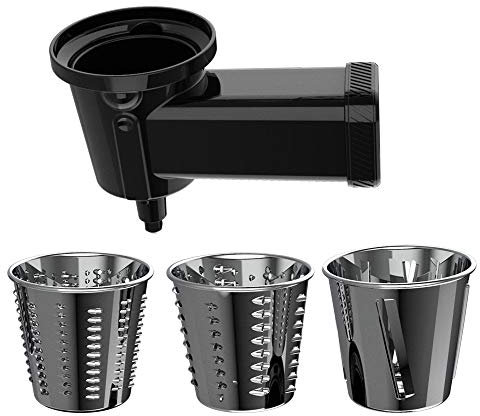 Cecotec Accessoire pour pétrisseur Twist&Fusion Salad. 3 Tambours interchangeables, Idéal pour couper, râper et trancher les légumes, Compatible avec la gamme de mélangeurs Twist & Fusion