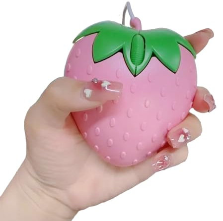antianzhizhuang Ratón óptico pequeño con cable USB rosa fresa para juegos de computadora, Ratón PC con Cable, para niñas, regalo para oficina, laptop, escritorio, color rosa