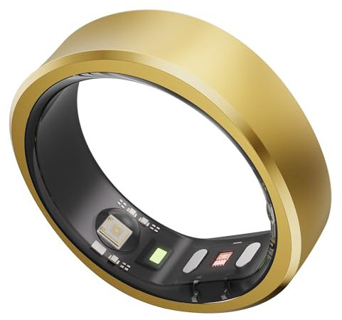 RingConn Gen 1, Smart Ring für Frauen/Herren, ohne App-Abonnement, Size First mit Größenkit, 7 Tage Akkulaufzeit, Fitness- und Schlaftracker, kompatibel mit iOS & Android (Gold, Größe 8)