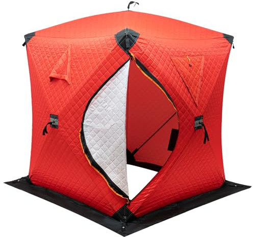 XUEMANSHOP Varmt vintertält för 2 personer med 4 isankare och handväska, isfisketält för camping, vandring, fiske, surfing och äventyr
