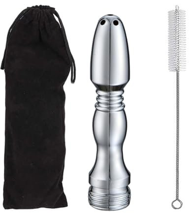 Soffione doccia in alluminio - Soffione doccia, ugello per doccia clistere, soffione doccia in alluminio, soffione doccia a 6 fori per la pulizia del colon, argento