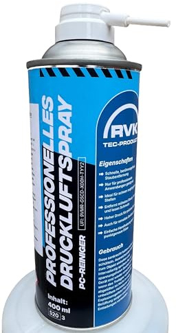 RVK - Spray de aire comprimido profesional para PC, limpieza de aire comprimido, 400 ml