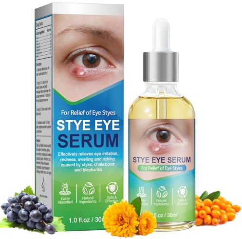 Stye Eye Relief Serum for Blepharitis & Chalazion, Fast-Acting 30 ML | For Eyelid Bumps, Infected Eyes, Swelling, Redness, Gentle Cleansing, Daily Care