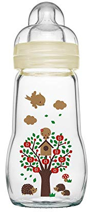 MAM Feel Good Glass Bottle, Packaging and Instructions in Foreign Language