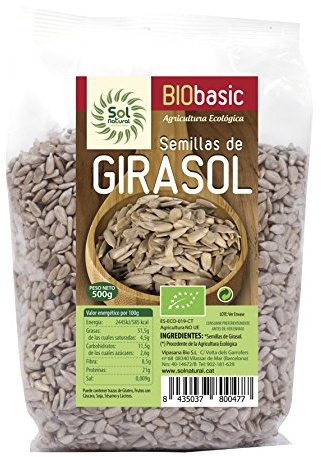 Sol Natural - Semillas de Girasol, 500 gr