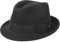 LIERYS Classic Wool Trilby Damen/Herren - Hut aus Wollfilz - Outdoorhut wasserabweisend - Regenhut Packable (knautschbar) - Filzhut Fedora Sommer/Winter schwarz L (58-59 cm)