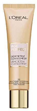 L'Oréal Paris Age Perfect Crème de Jour Teintée Moyenne à Sombre Hydratante pour Peaux Sèches et Matures 30 ml