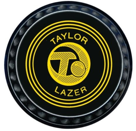 Taylor Lazer Progrip Indoor/Lawn Bowls - Heavy - Black - Set Of 4