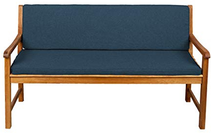 Coussin de Banc pour Banc de pelouse de terrasse ou balançoire Mobilier de Jardin FK5 (130x50x50, Bleu foncé)