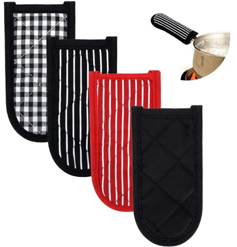 Patelai 4 Pieces Hot Handle Holders Pan Handle Sleeves Heat Resistant Pan Handle Covers Non-slip Pan Handle Holders for Home Kitchen Cooking Tools Winter (Classic Styles)