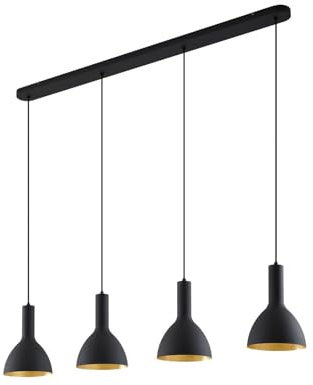 Arcchio Ceiling Light Cosmina dimmable (Modern) in Black Made of Metal for e.g. Kitchen (4 Light Sources, E27) from Pendant Lighting lamp Hanging Ceiling