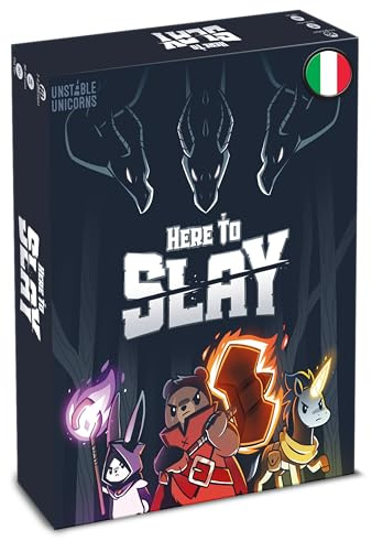 Asmodee – HERE TO SLAY – Raduna il tuo Gruppo di Eroi e Stermina i Mostri – Gioco da Tavolo Strategico, Carte da Gioco Competitivo per Amici e Famiglia – 2-6 Giocatori – 10+ Anni – Ed. in Italiano