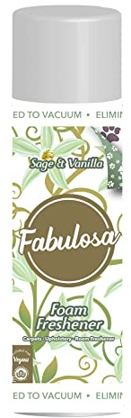 Fabulosa Quick Drying Fine Foam, Odour Removing Carpet, Upholstery and Rug Foam Freshener, Individual, 300ml, Sage & Vanilla