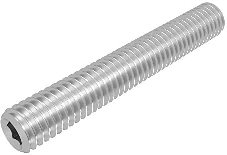 SECCARO Gewindestift mit Ringschneide M6 x 40 mm, Edelstahl V2A VA A2, DIN 916 / ISO 4029, Innensechskant, 20 Stück