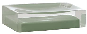 Gedy Auckland Portasapone in Resina Verde salvia, Porta Saponetta Bagno, Porta saponetta
