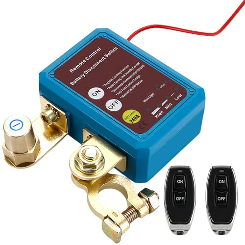 Vegena 12V Coupe Circuit Batterie, Coupe Batterie 240 A, Interrupteur De Batterie, Coupe Circuit Voiture Télécommandé Sans Fil Télécommande Sans Fil Pour Voitures, Rv, Atv, Camions, Bateaux
